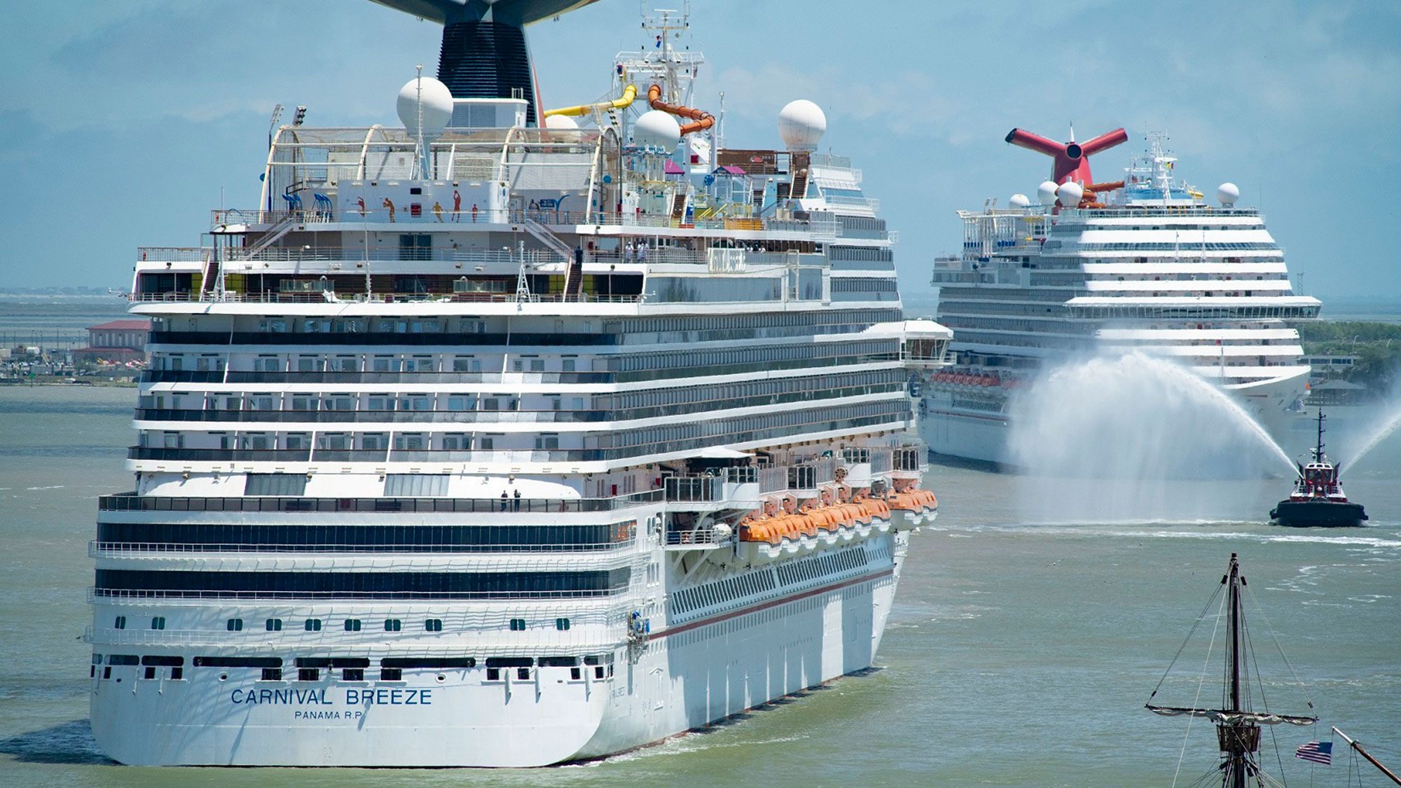 The Carnival Breeze is one of two ships the cruise line plans to sail from Galveston, Texas, beginning in July.