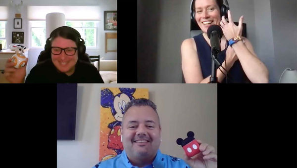 Clockwise from top left: Jamie Biesiada, Travel Weekly's theme parks reporter; managing editor Rebecca Tobin and Greg Antonelle, the co-owner of MickeyTravels. Clockwise from top left: Jamie Biesiada, Travel Weekly's theme parks reporter; managing editor Rebecca Tobin and Greg Antonelle, the co-owner of MickeyTravels.