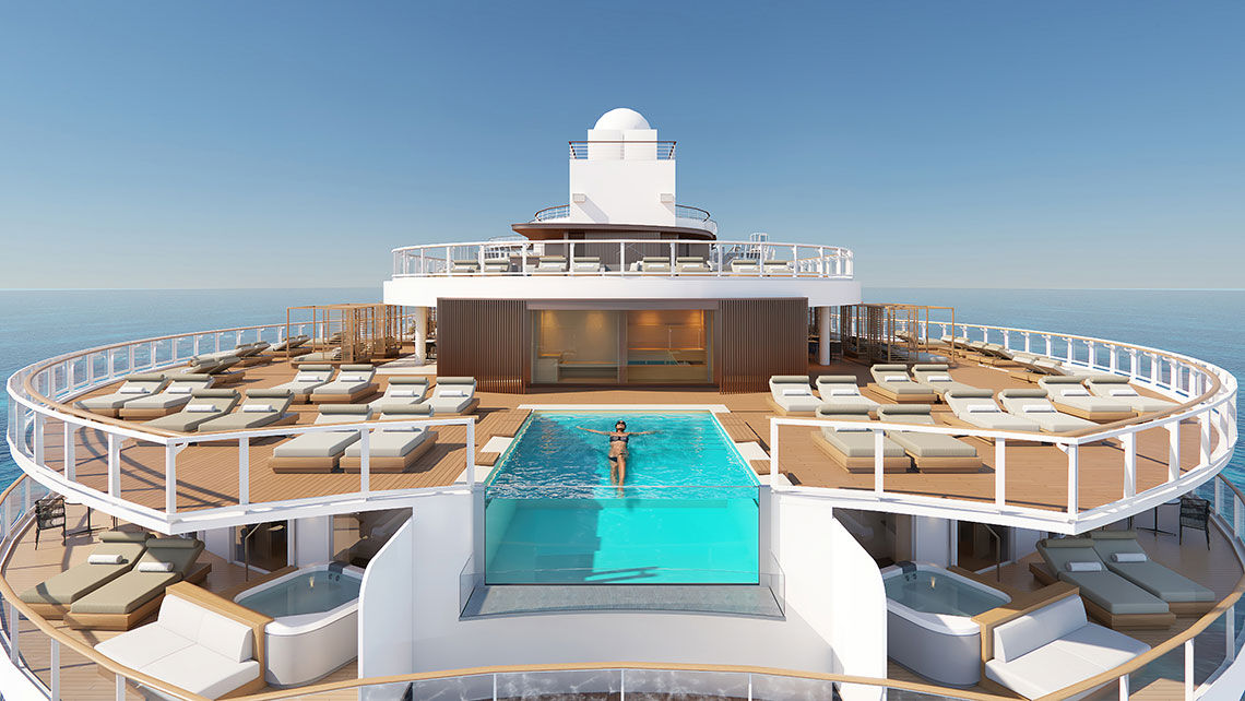 The suite-only Haven moves to the aft of the ship.