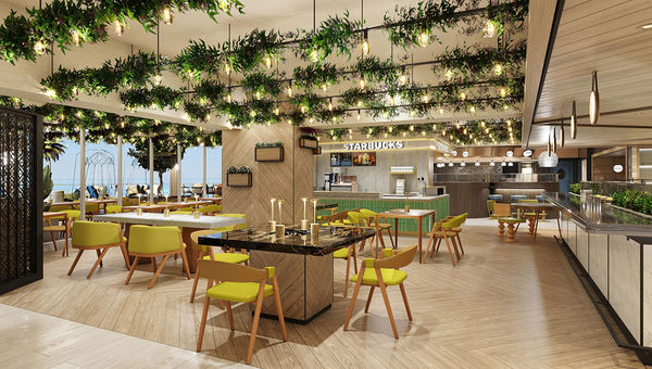 Ocean Boulevard's Indulge Food Hall. Ocean Boulevard's Indulge Food Hall.