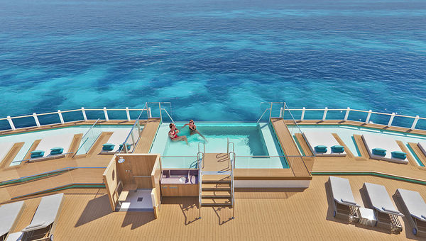 An infinity pool on the Prima's Ocean Boulevard promenade. An infinity pool on the Prima's Ocean Boulevard promenade.