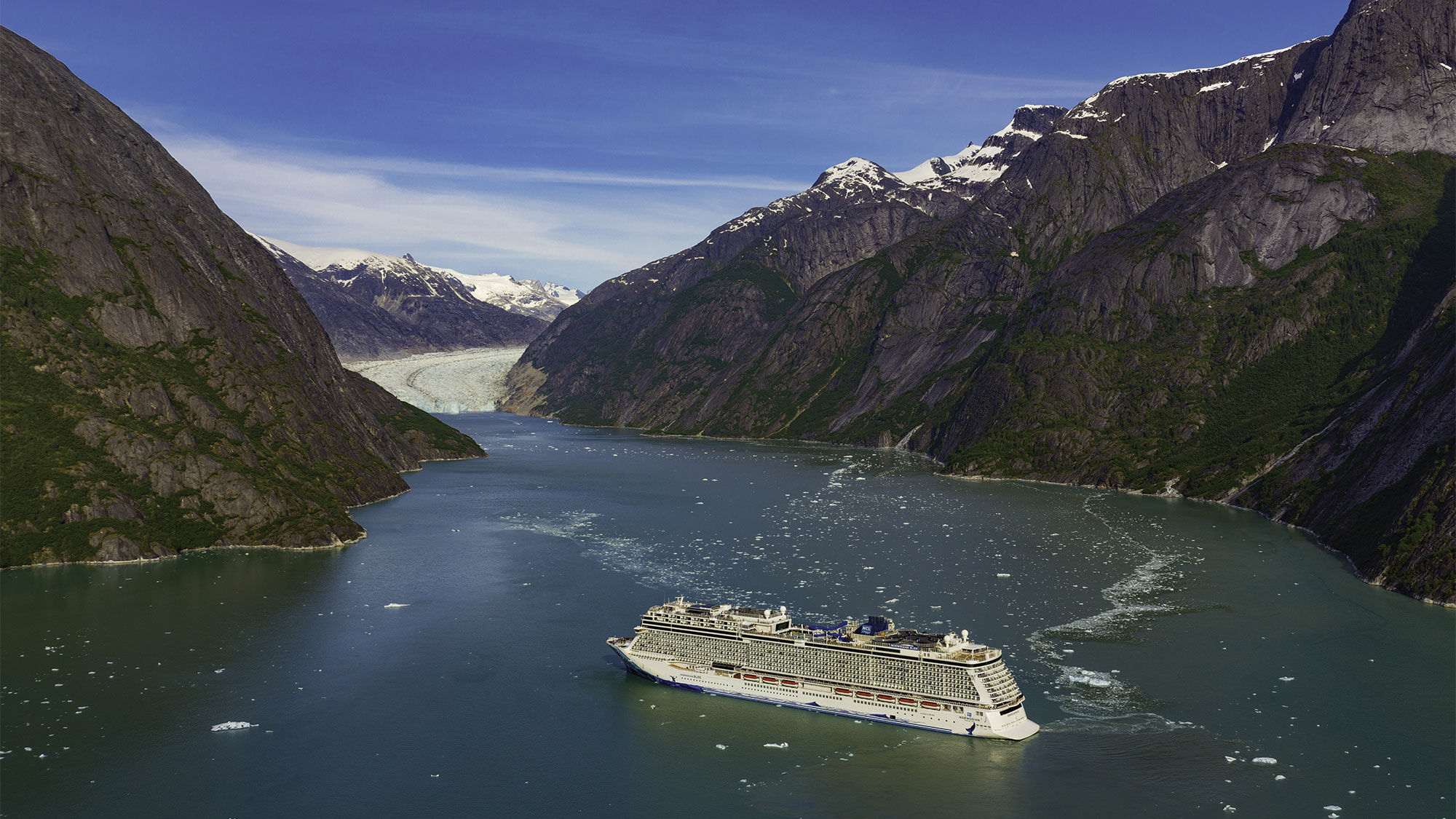 The Norwegian Bliss in the Endicott Arm in Alaska. Norwegian Cruise Line has opened the books on Alaska sailings on the ship for August.