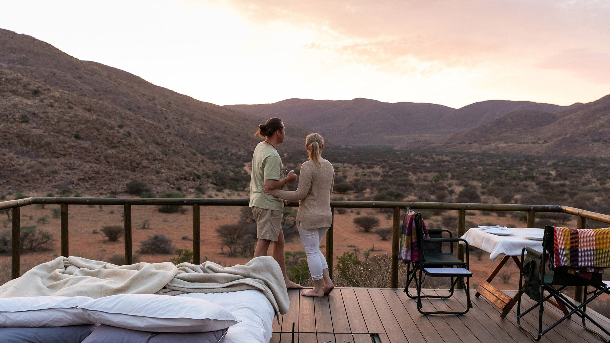 The star bed experience at Tswalu Kalahari's Naledi is designed for two adults but also ideal for a family of four.