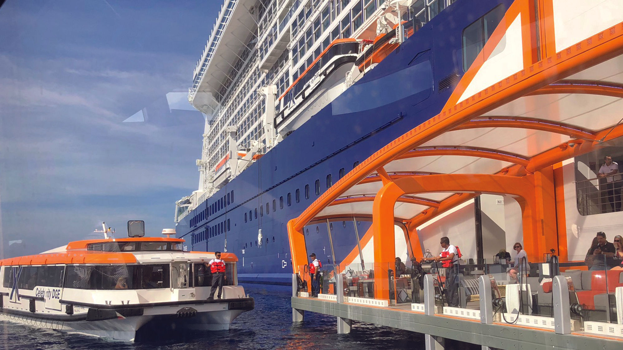 The Magic Carpet feature on the Celebrity Edge. The ship has been approved for U.S. cruises, starting in June.