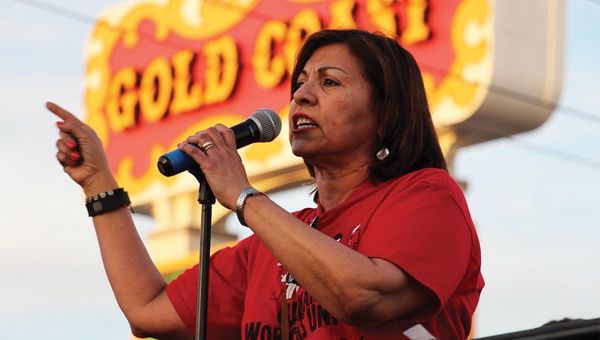 Geoconda Arguello-Kline is secretary-treasurer for the Culinary Workers Union Local 226, which represents 60,000 hospitality employees across Las Vegas and Reno. Geoconda Arguello-Kline is secretary-treasurer for the Culinary Workers Union Local 226, which represents 60,000 hospitality employees across Las Vegas and Reno.