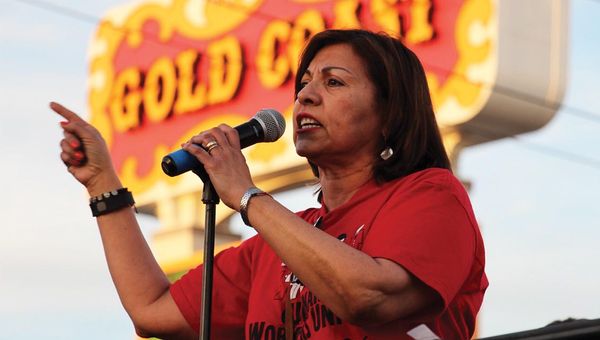 Geoconda Arguello-Kline is secretary-treasurer for the Culinary Workers Union Local 226, which represents 60,000 hospitality employees across Las Vegas and Reno. Geoconda Arguello-Kline is secretary-treasurer for the Culinary Workers Union Local 226, which represents 60,000 hospitality employees across Las Vegas and Reno.