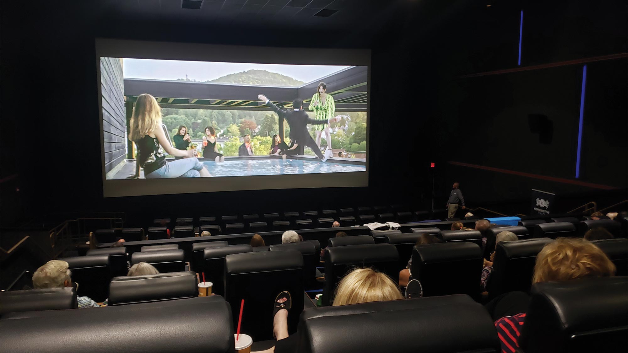 A Travursity event held in a movie theater.