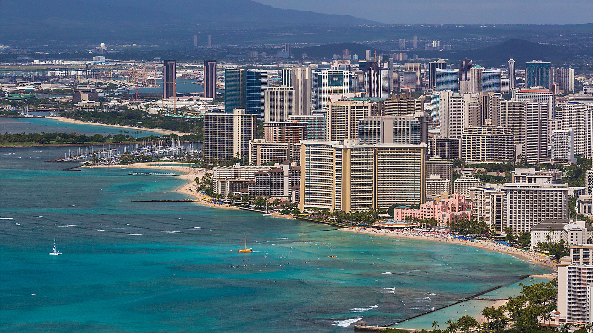 The Honolulu skyline.