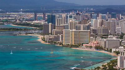The Honolulu skyline.