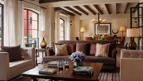 A residence living room at the Rosewood San Miguel de Allende. A residence living room at the Rosewood San Miguel de Allende.