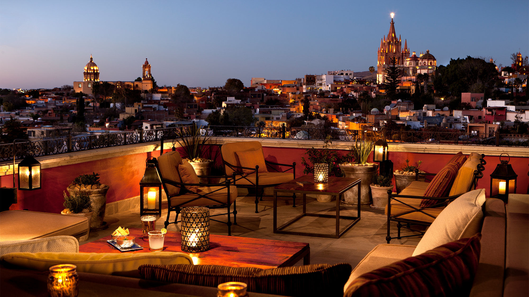 Sunset Sessions at the Rosewood San Miguel de Allende's Luna Rooftop Tapas Bar is a can't-miss experience.