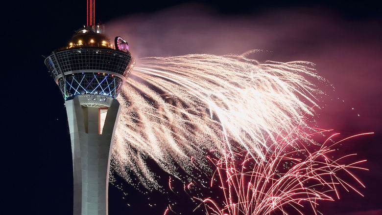 The Strat Hotel, Casino & Skypod will be one of seven resorts in Las Vegas to blast fireworks on July 4.