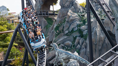 The VelociCoaster officially opened in Universal Orlando's Jurassic World area on June 10.