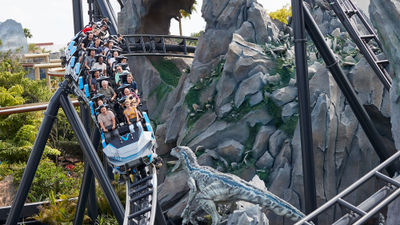 The Jurassic World VelociCoaster at Universal's Islands of Adventure.