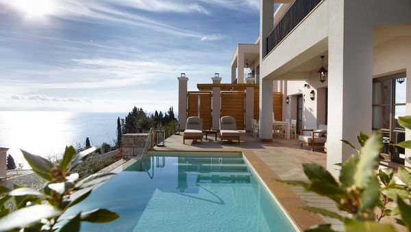 Outdoor space for a two-bedroom pool villa. Outdoor space for a two-bedroom pool villa.