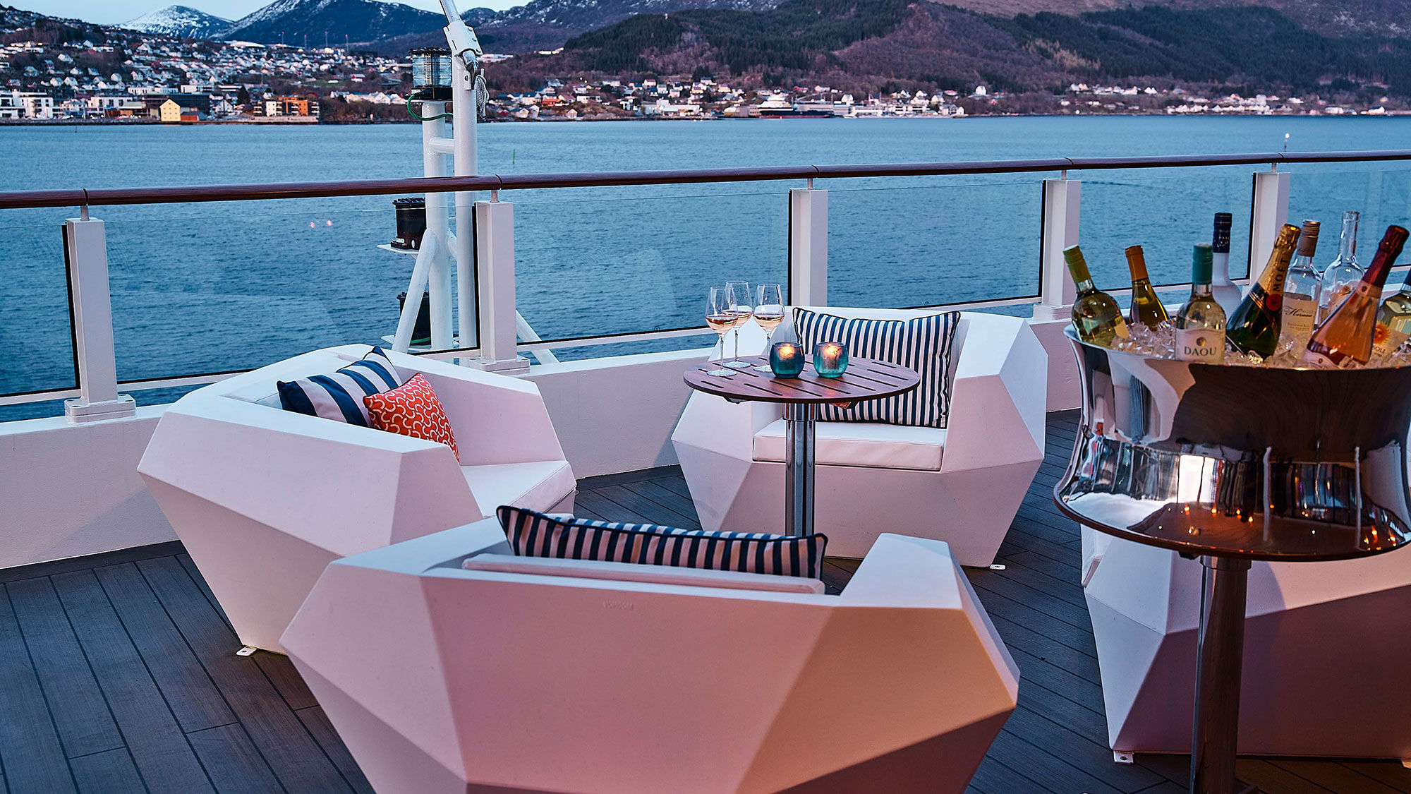 Deck seating on Lindblad's National Geographic Endurance.