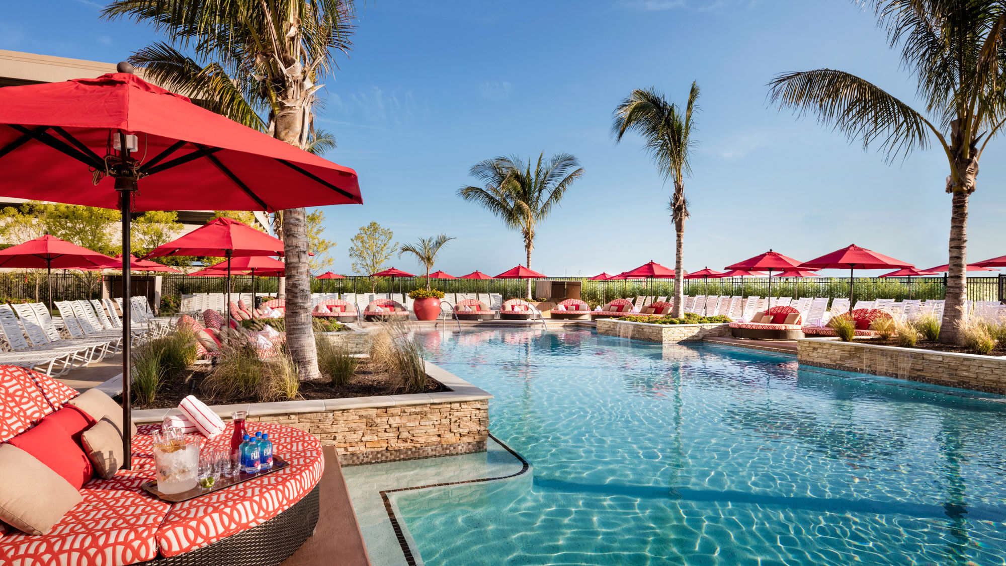 The outdoor pool area at the Borgata.