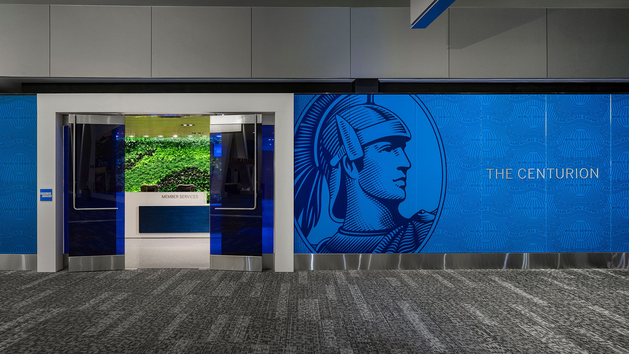 The lounge is located in LaGuardia's new Terminal B.