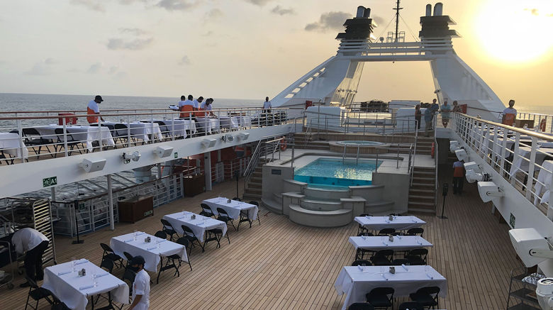 The newly stretched Star Breeze affords more room for the line's signature Deck Barbecue.