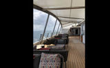 The canopied seating area at the new Star Grill.