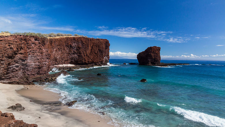 A beach on the island of Lanai. Hawaii hopes to have a vaccine passport in place for all U.S. visitors by this summer