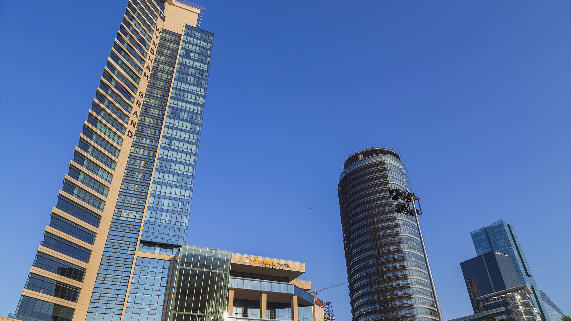 There are several hotels in Istanbul's Levent business district, including the Wyndham Grand.