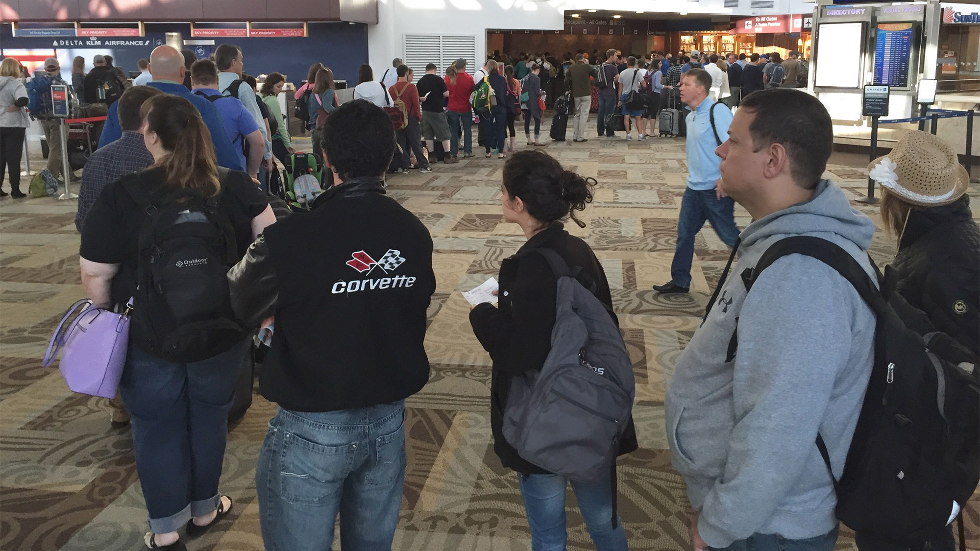 A security line at Nashville's airport in April.