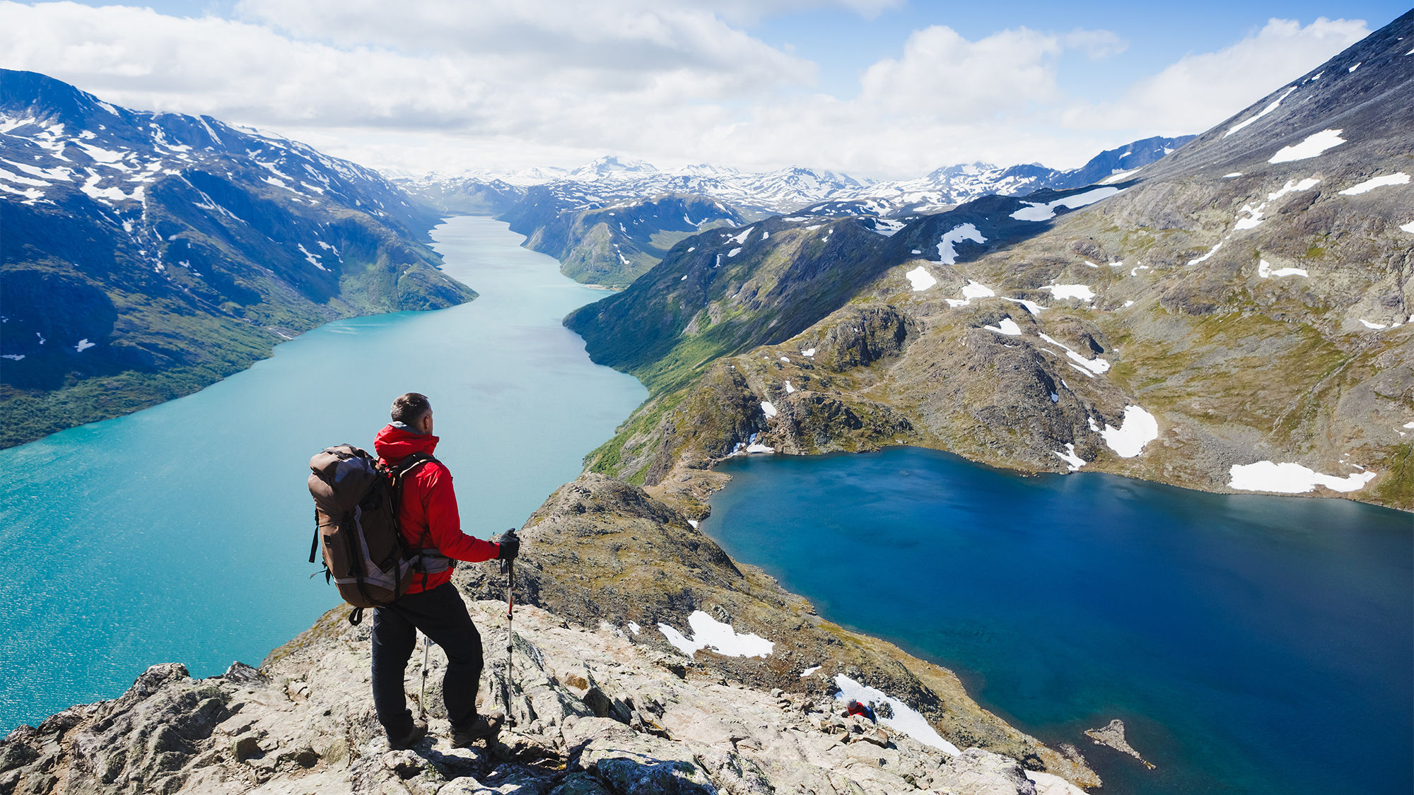 An adventure traveler in Norway.
