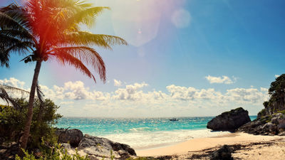 A beach in Cancun.