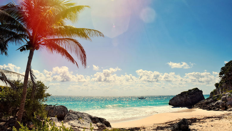 A beach in Cancun.