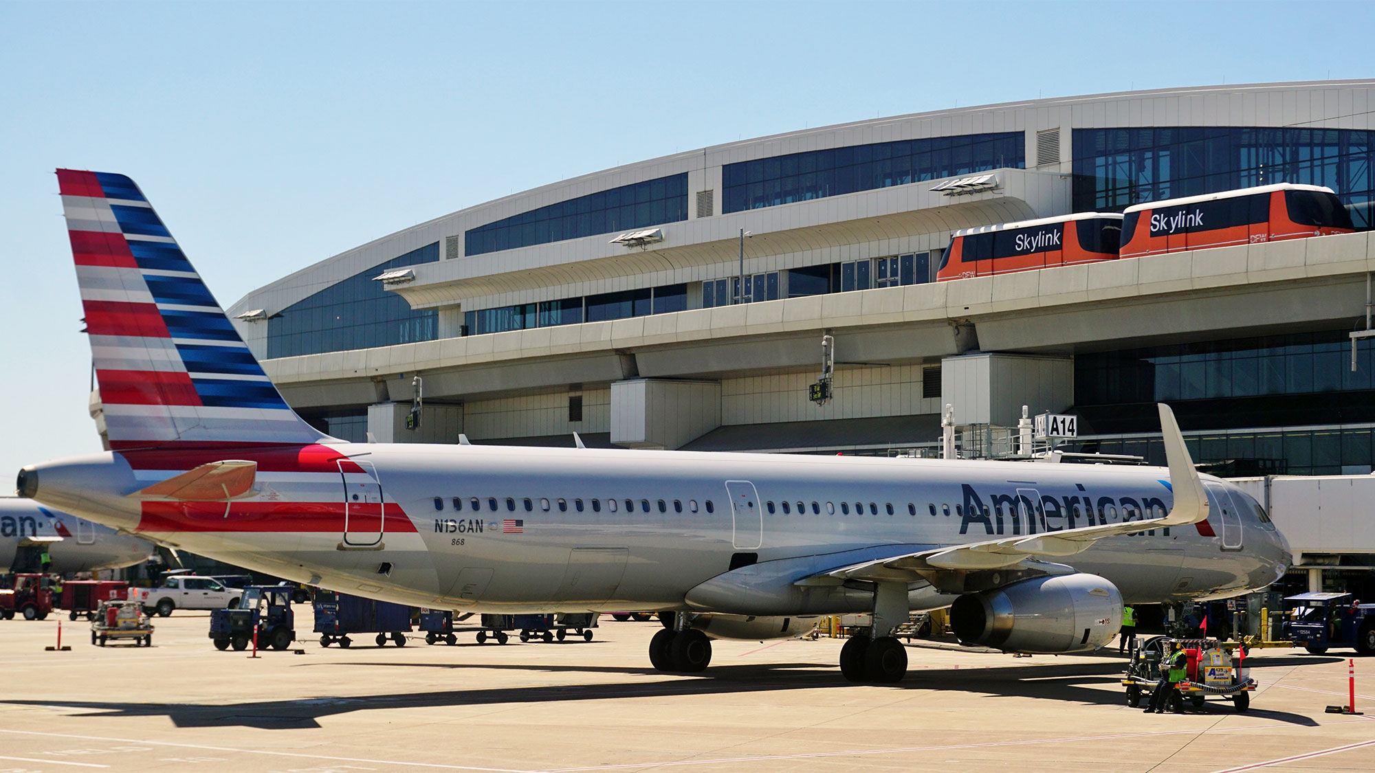An American plane at Dallas-Fort Worth.
