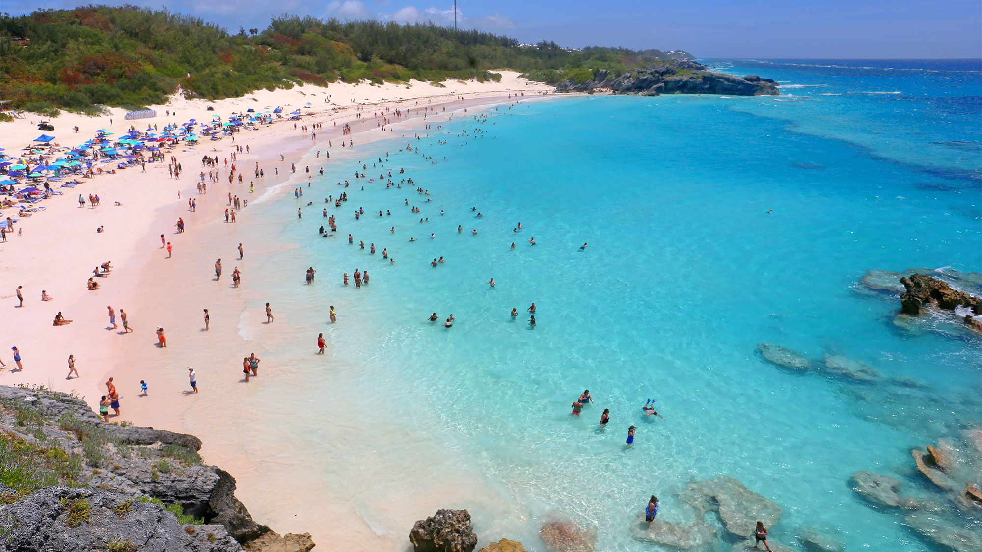 Horseshoe Bay Beach in Bermuda.