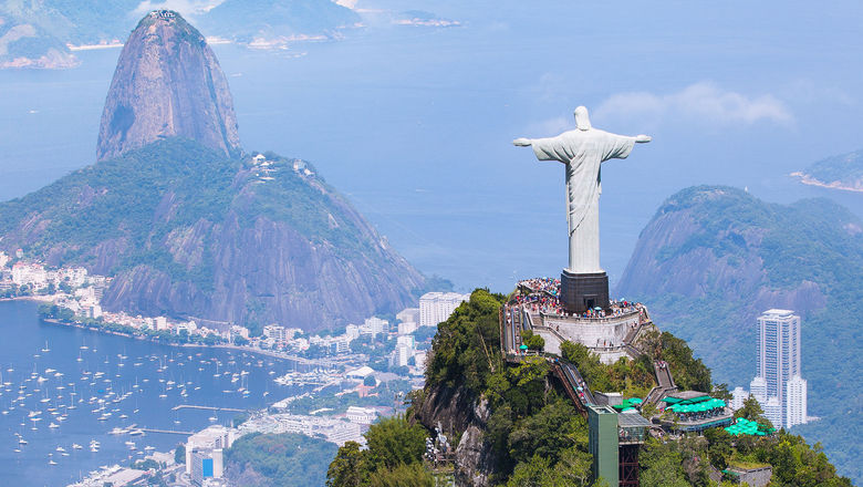 Christ the Redeemer statue overlooking Rio de Janeiro.