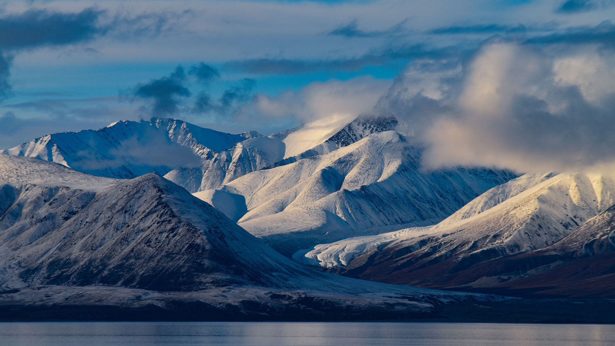 Arctic sunset near Pond Inlet at the eastern end of the Northwest Passage.