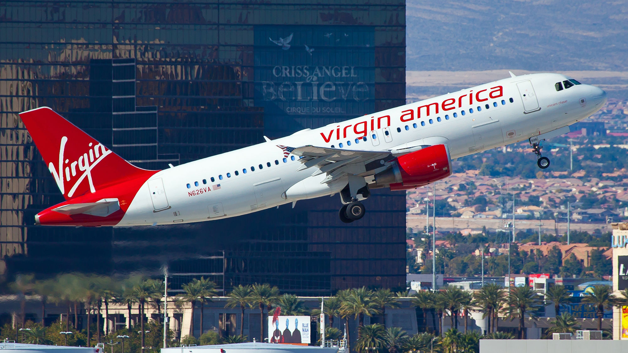 Virgin America flies into the sunset