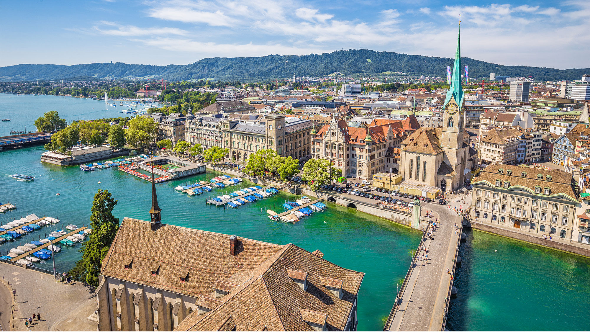 Zurich's historic city center.