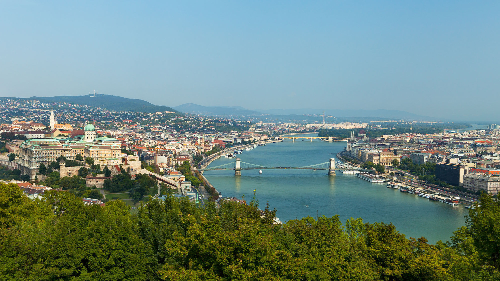 The Danube River in Budapest.