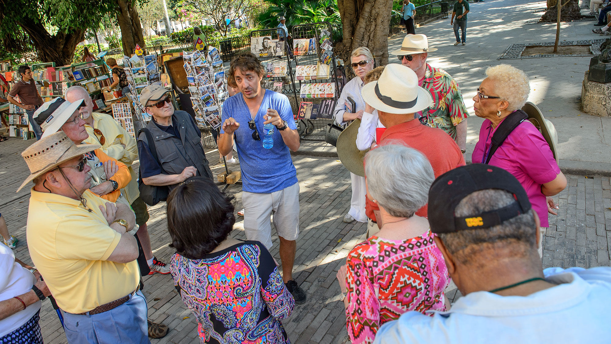 A tour group in Havana.