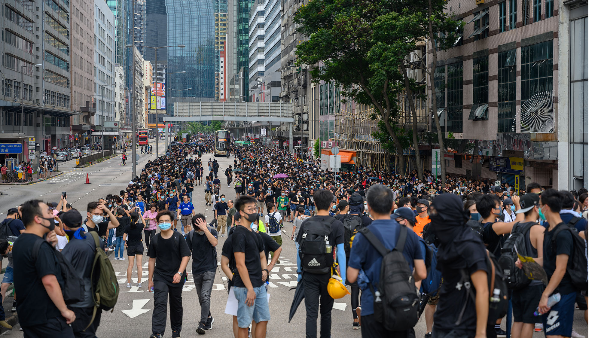 Protestors in Hong Kong on Aug. 11.