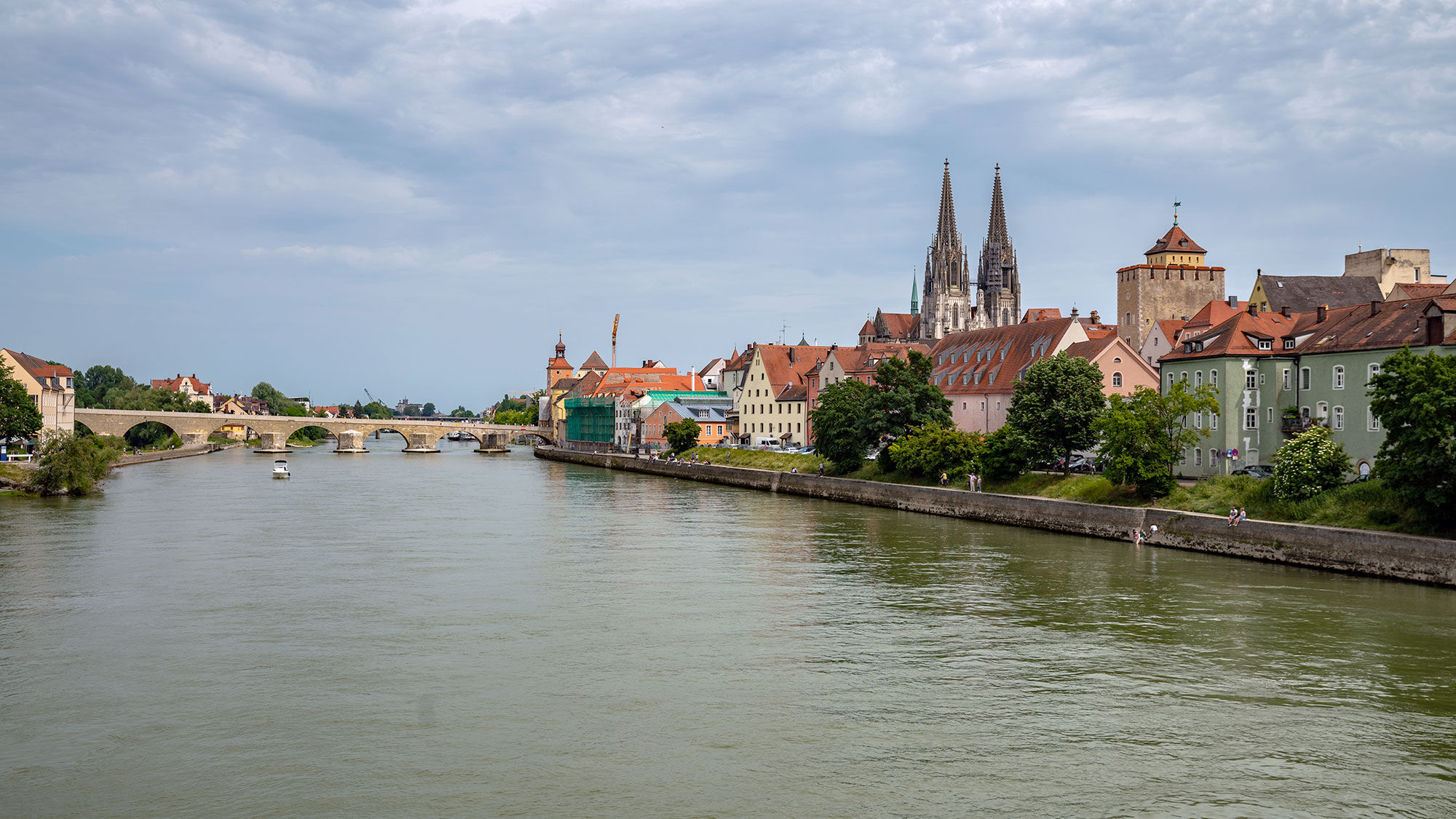 The damaged lock in Riedenburg is located between the German cities of Nuremberg and Regensburg, pictured.