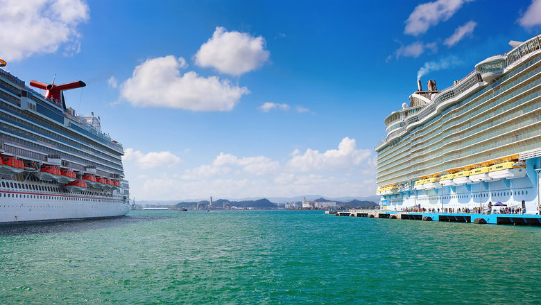 Royal Caribbean's Allure of the Seas and the Carnival Magic docked in San Juan.