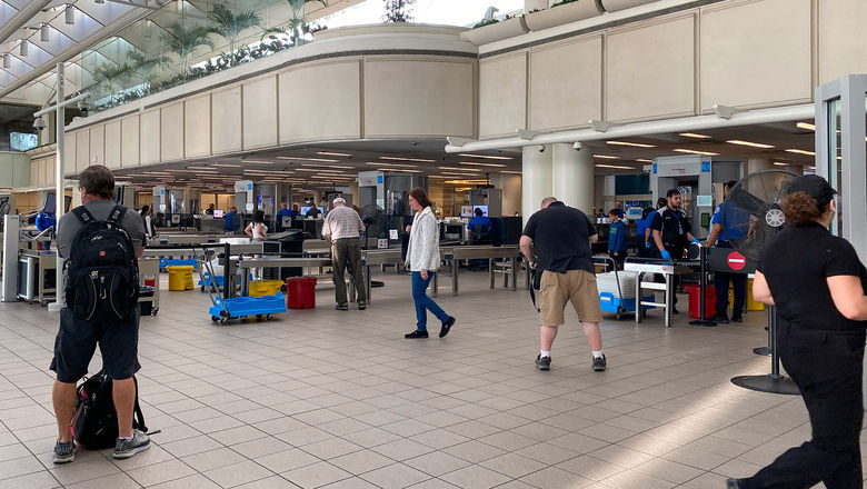 A slow day at TSA security at Orlando International Airport in late March.