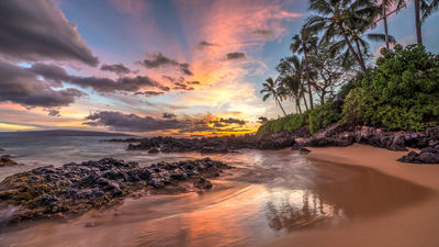 A beach on Lanai. A UHERO report highlights travel industry executives' concerns about declining competitiveness due to high costs, infrastructure issues, lack of marketing and negative public perceptions.