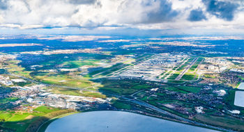 An aerial view of London Heathrow. It and other U.K.-area airports experienced delays and cancellations due to an air-traffic control problem on Sept. 8.