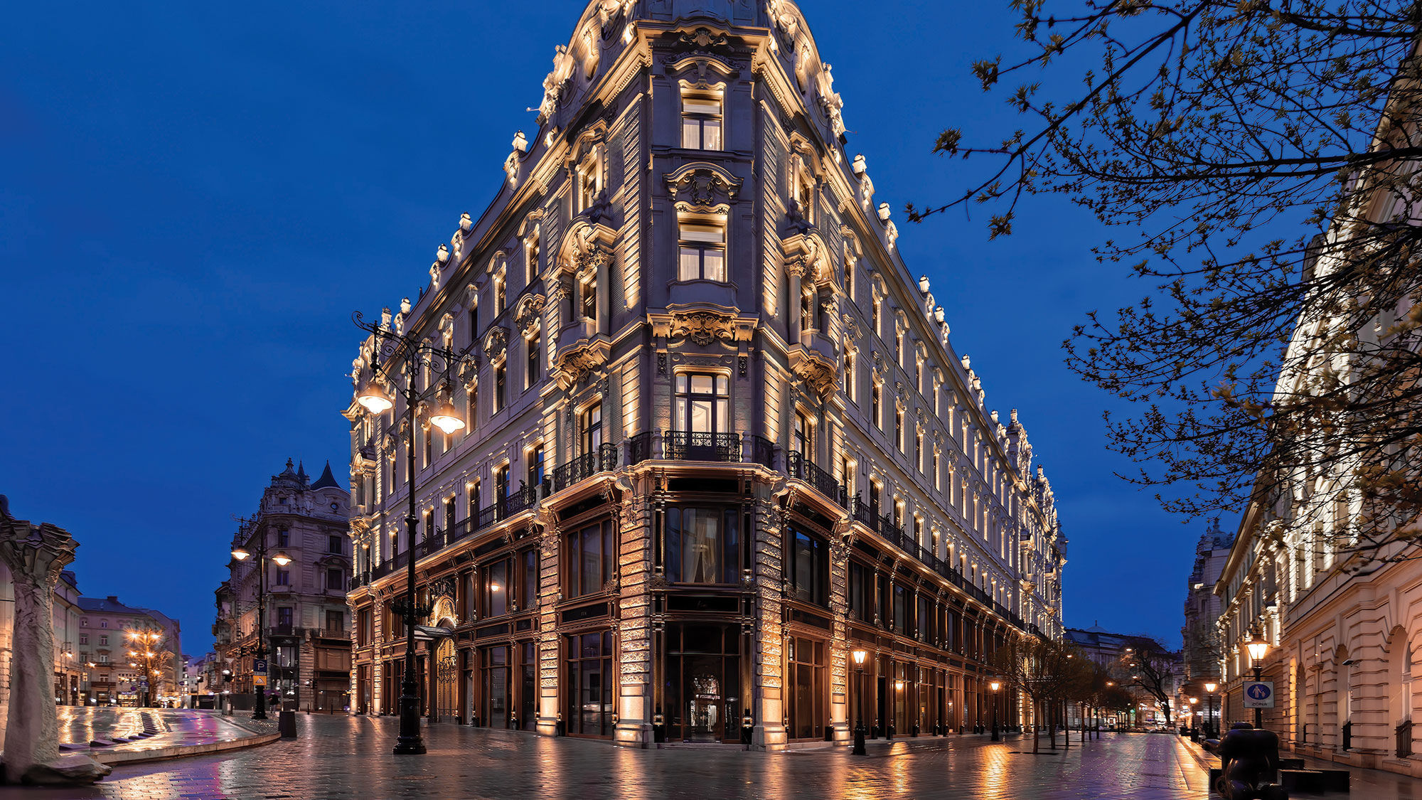 The 130-unit Matild Palace opens following a five-year renovation. Its culinary program will be overseen by Wolfgang Puck, who is opening his signature Spago restaurant at the property.