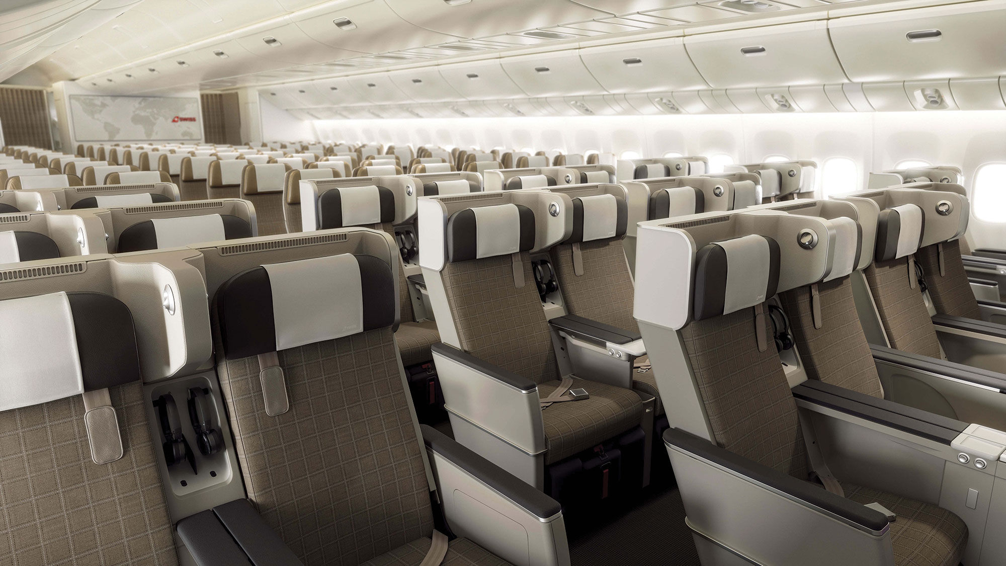 Swiss' premium economy seats will feature 39 inches of space between rows, compared with 31 inches in economy.
