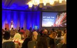 John Diorio of Virgin Voyages makes attendees blush with an adults-only presentation about the Scarlet Lady, sailing from the U.S. on Oct. 6.