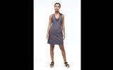 This mid-length, sleeveless travel dress should be a boon to women on the go. Made of a woven fabric (94% nylon and 6% spandex) that is conducive to a traveler's movement, the Liike III dries quickly, wicks moisture with the best of them and, with a UPF rating of 50-plus, helps protect against the sun.