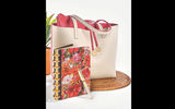 Virtually two bags in one (not counting the accompanying wristlet) in that by turning the Levenger Newport tote inside out you can quickly switch looks to suit your mood or need. Made of vegan pebbled leather with light gold hardware highlights, the tote has a tie-anchored open top (with zip closure wristlet) and 10-inch drop handles.