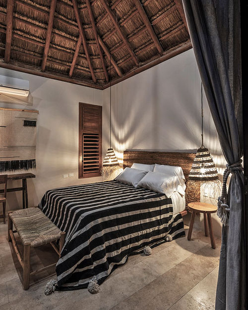 A guestroom at Casa Hormiga in Bacalar. A guestroom at Casa Hormiga in Bacalar.